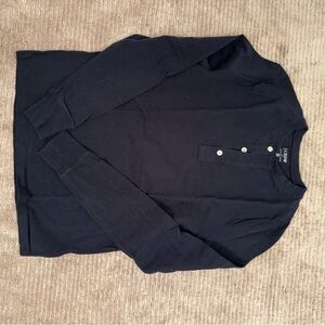 J. Crew Navy Long Sleeve Henley Shirt. NWOT. MENS SMALL.